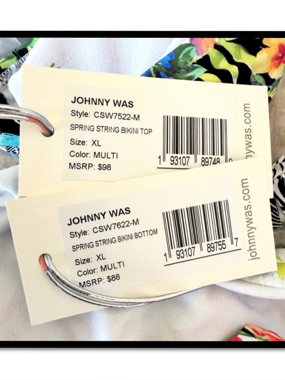 Johnny Was Spring String Bikini Set XL - Picture 6 of 14